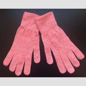 Pink Sequined Gloves